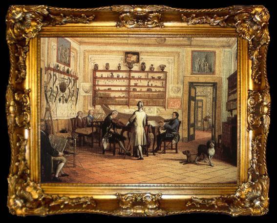 framed  hans werer henze The mid-18th century a group of musicians take part in the main Chamber of Commerce fortrose apartment in Naples, Italy, ta009-2
